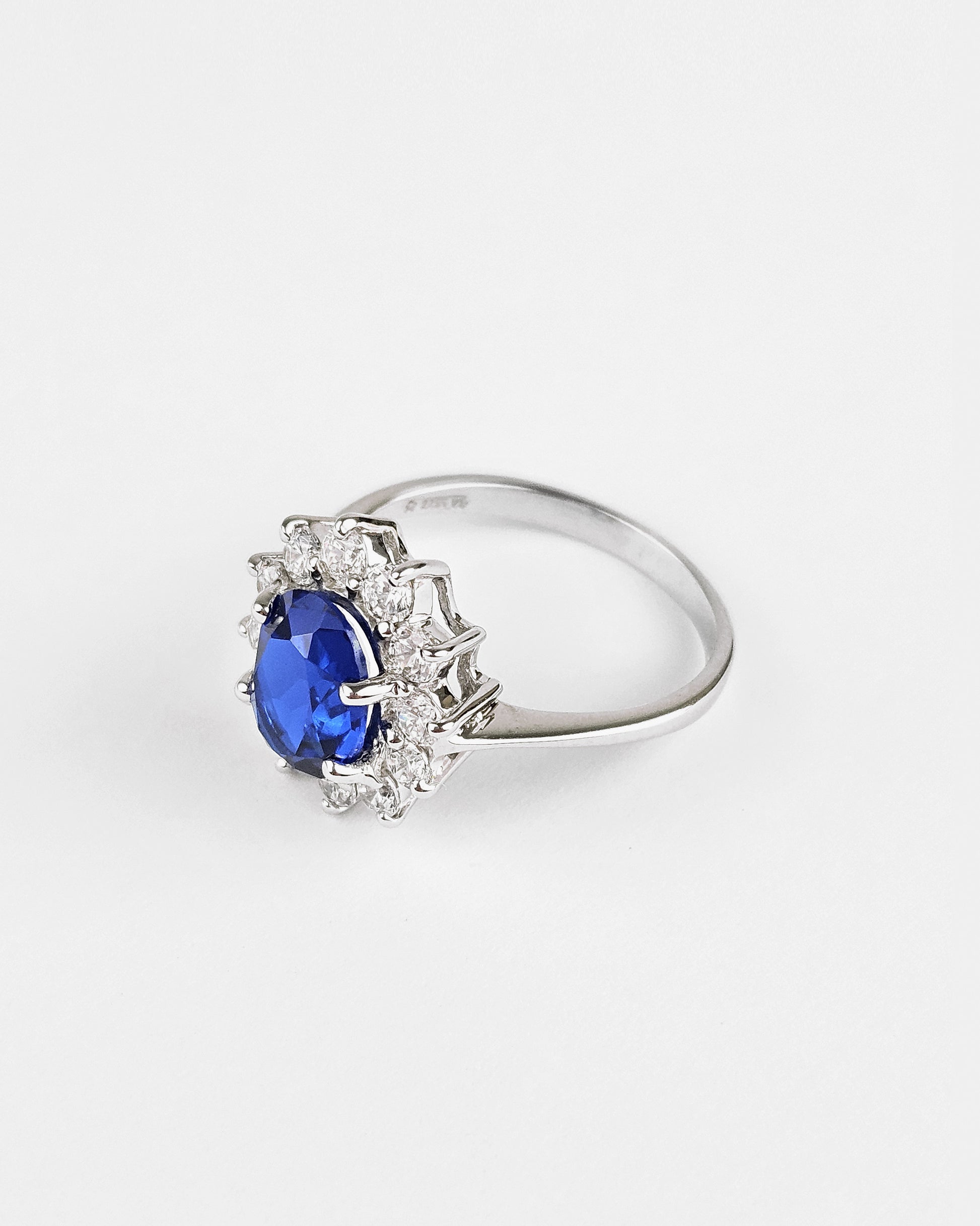 Anillo plata y zirconita Lady azul topacio