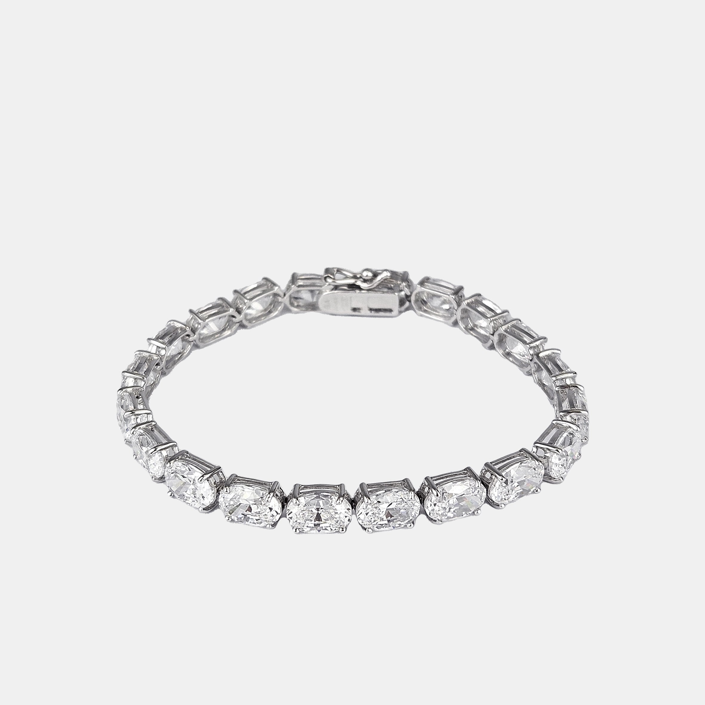 Pulsera plata y zirconita