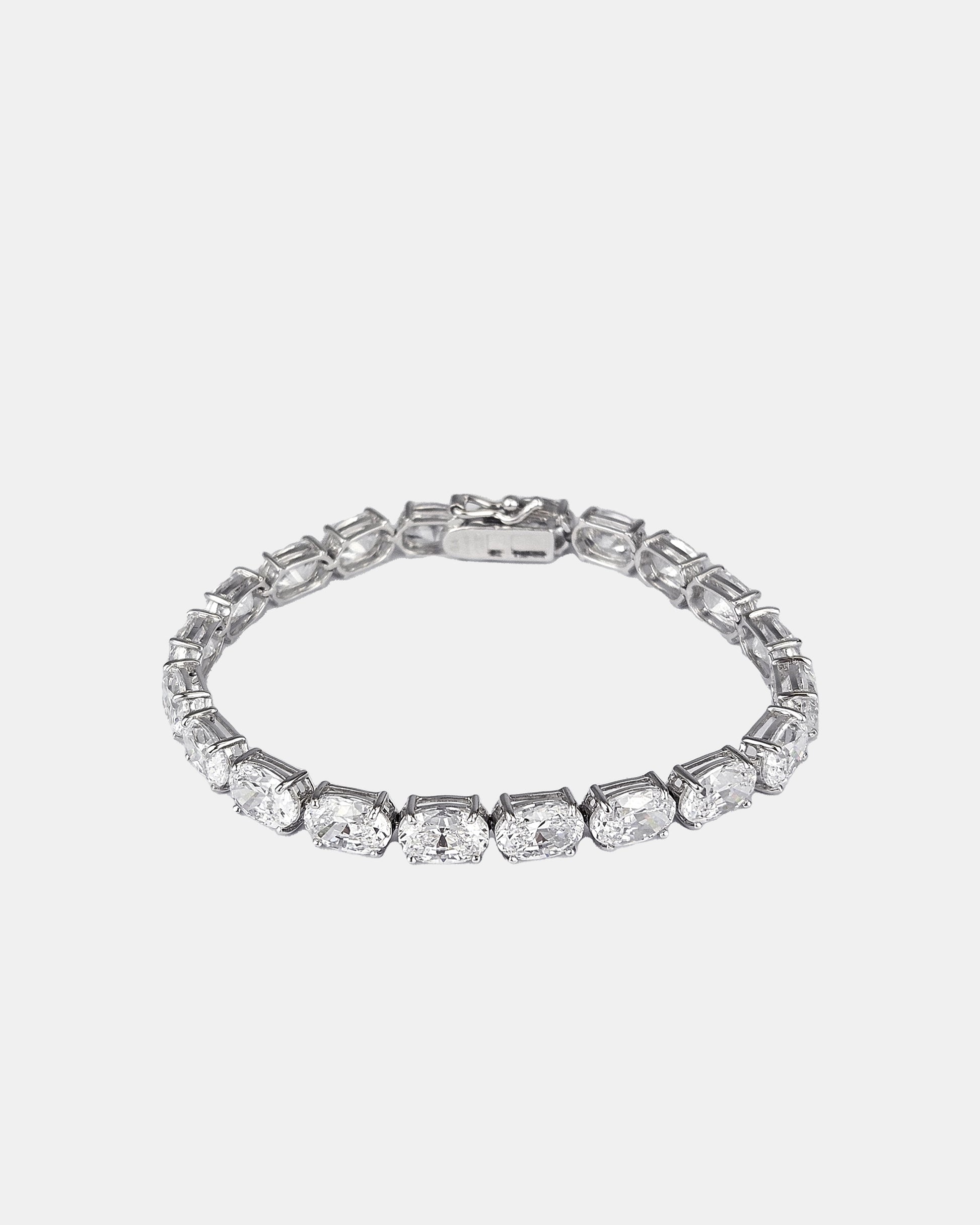 Pulsera plata y zirconita