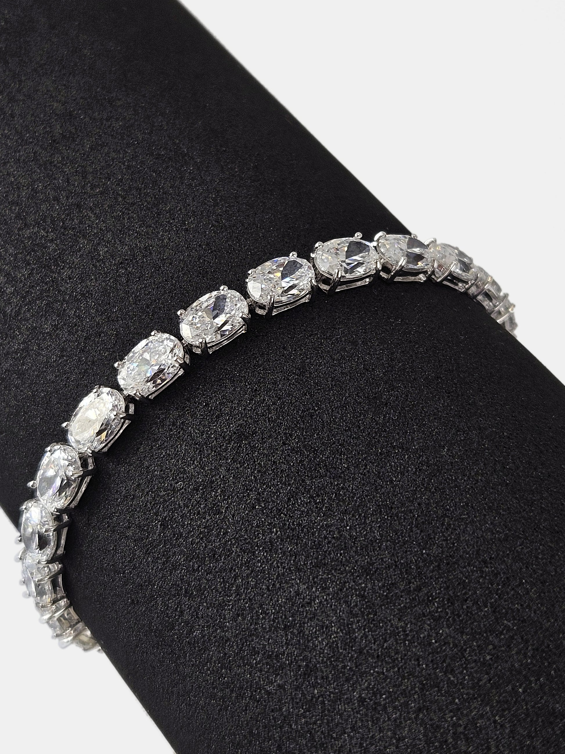 Pulsera plata y zirconita
