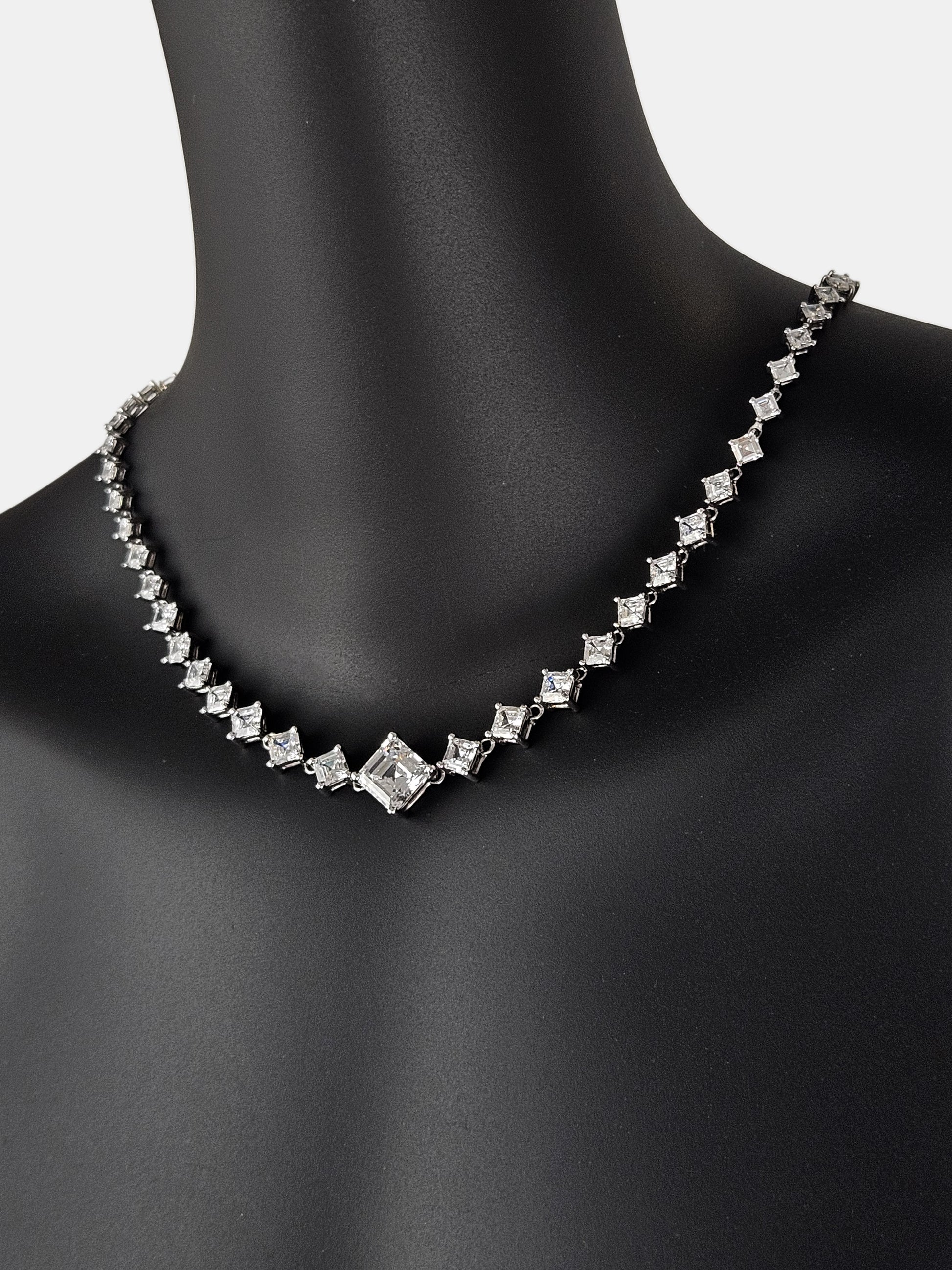 Gargantilla plata y zirconitas