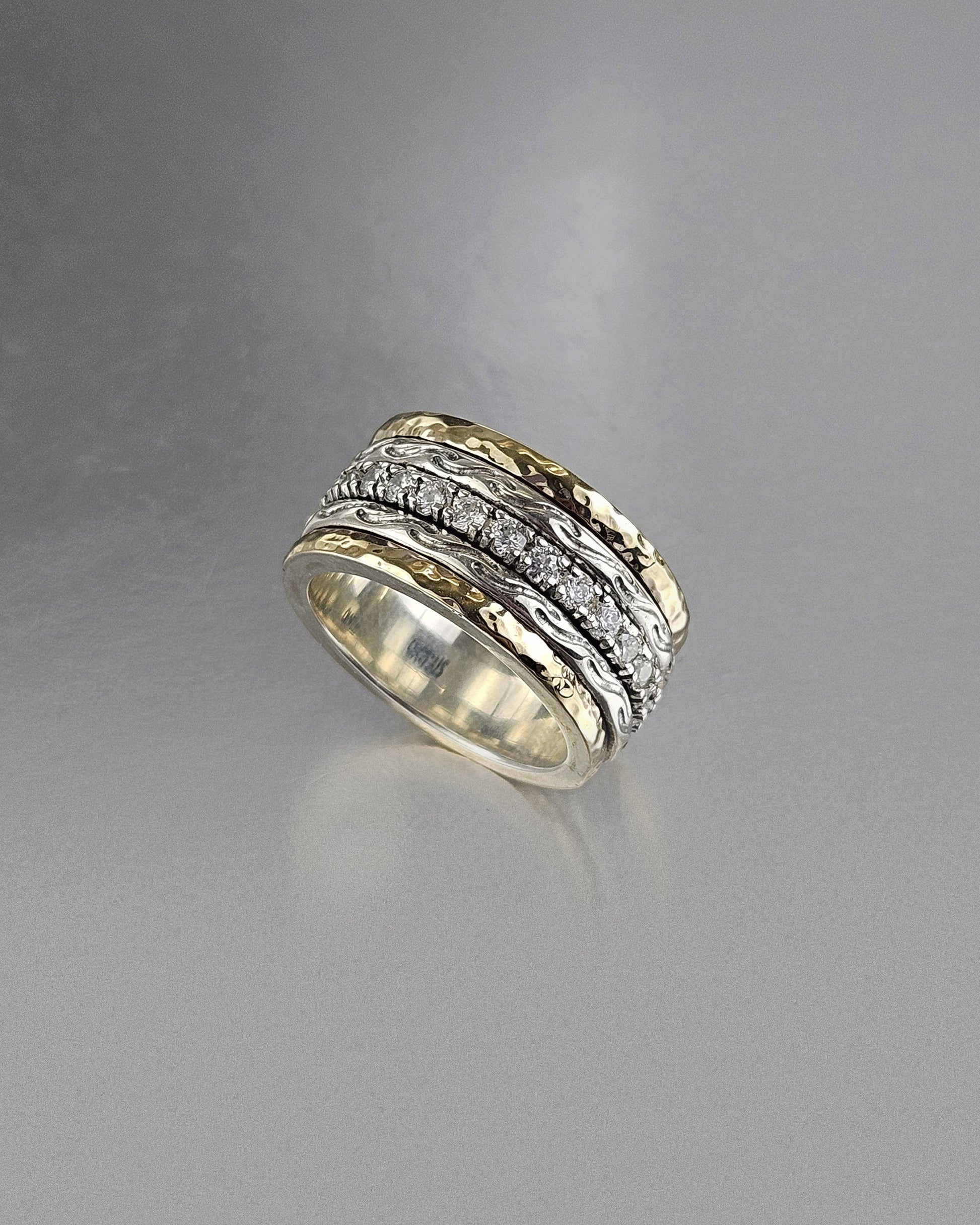 Anillo plata y circonita