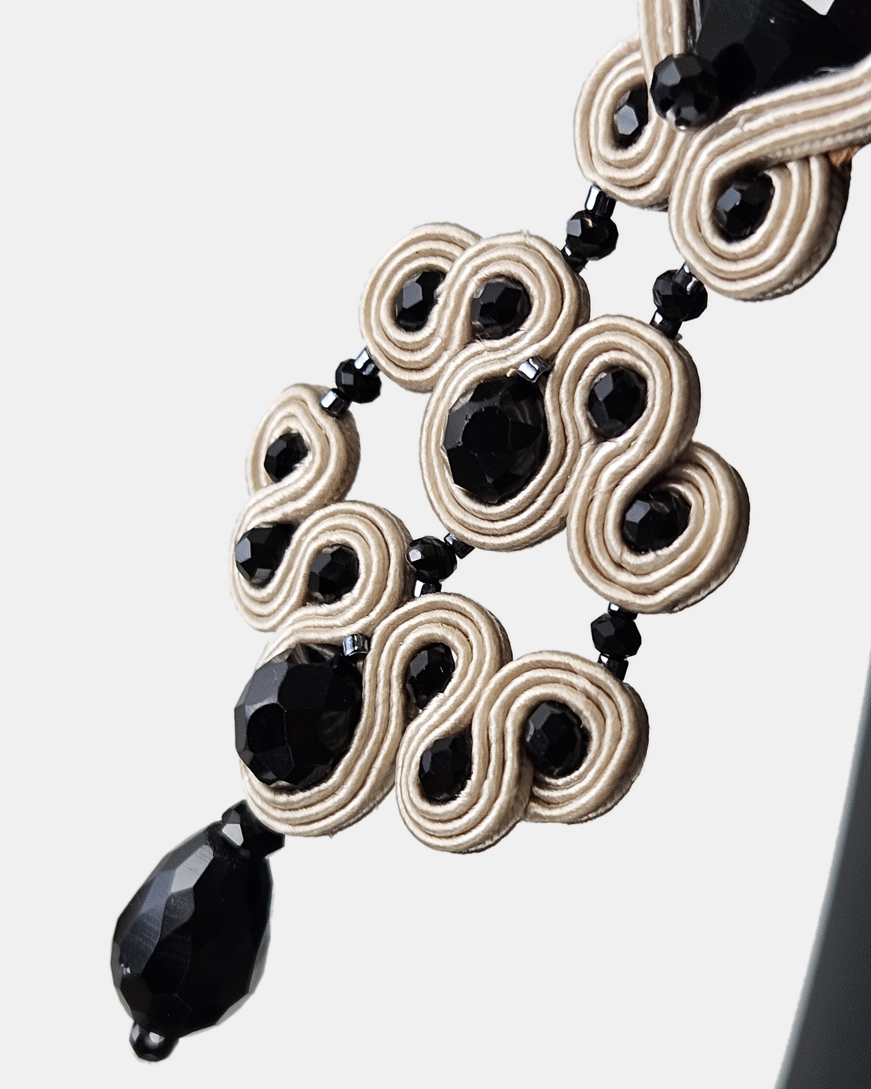 Pendientes Gótico Azabache Mármol