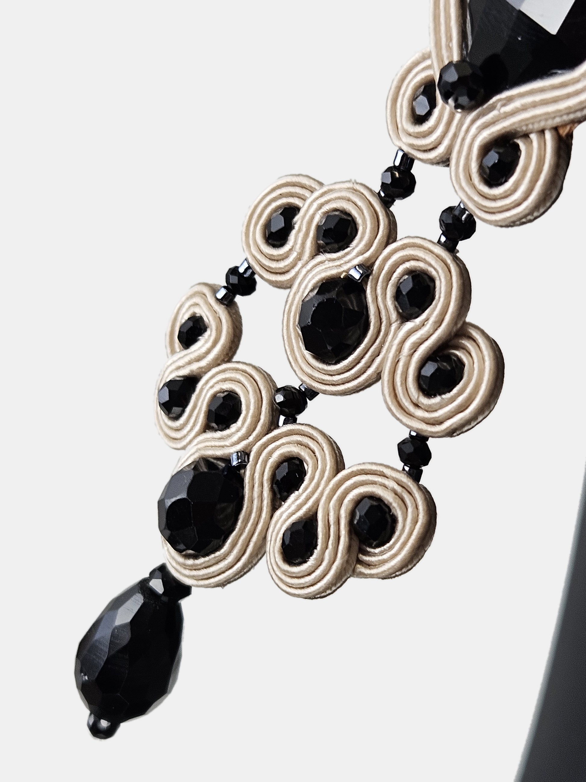 Pendientes Gótico Azabache Mármol