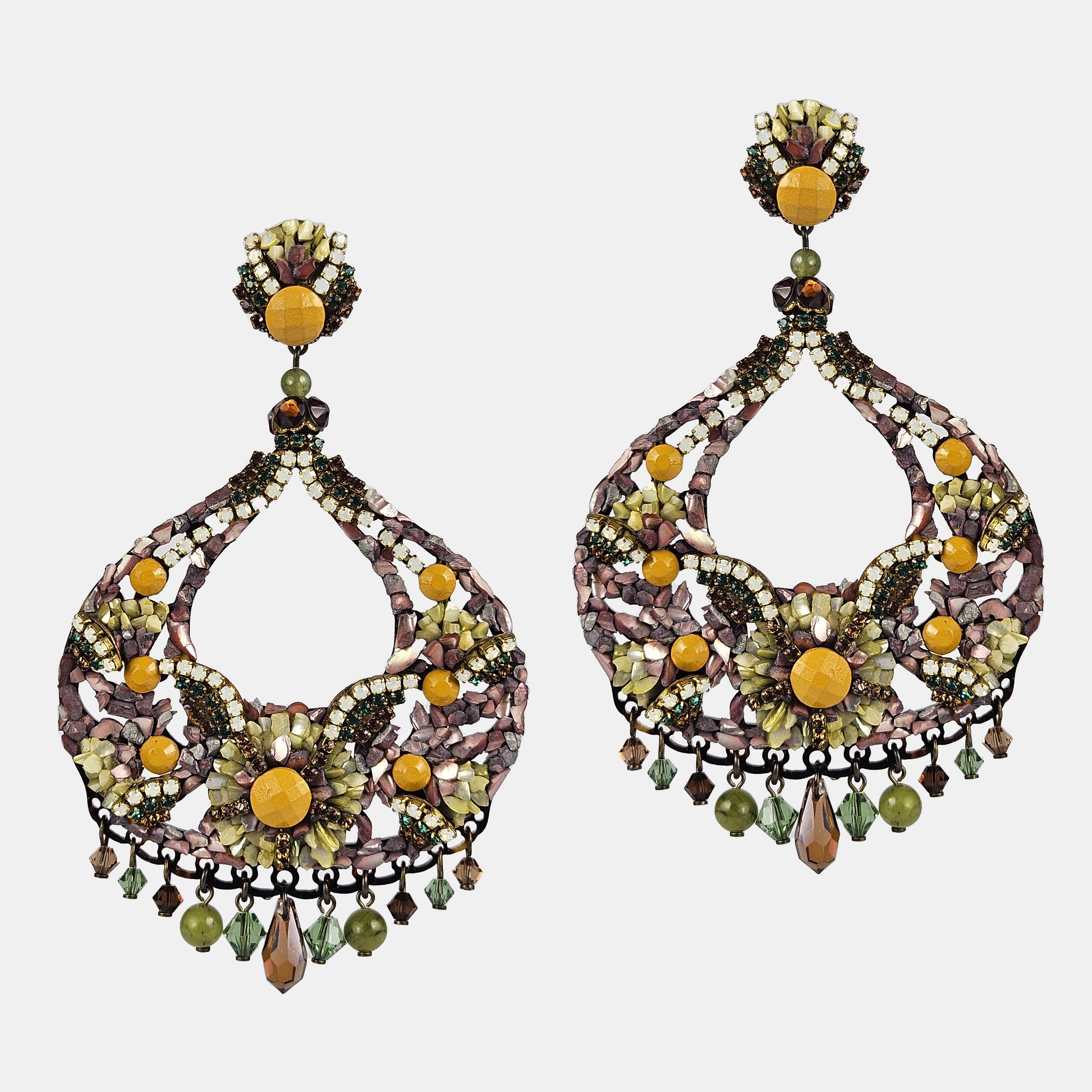 Dublos mother-of-pearl autumn earrings