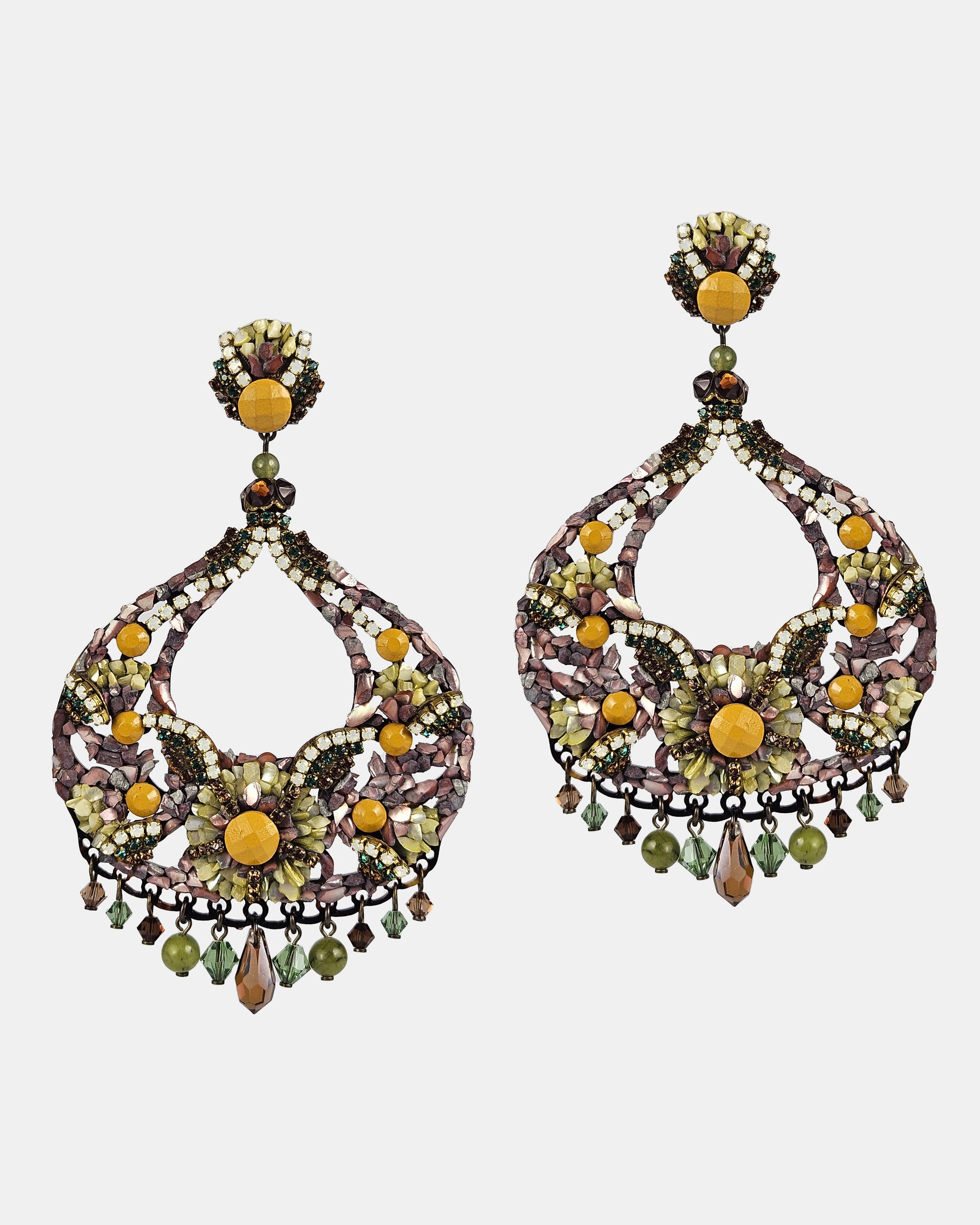 Dublos mother-of-pearl autumn earrings