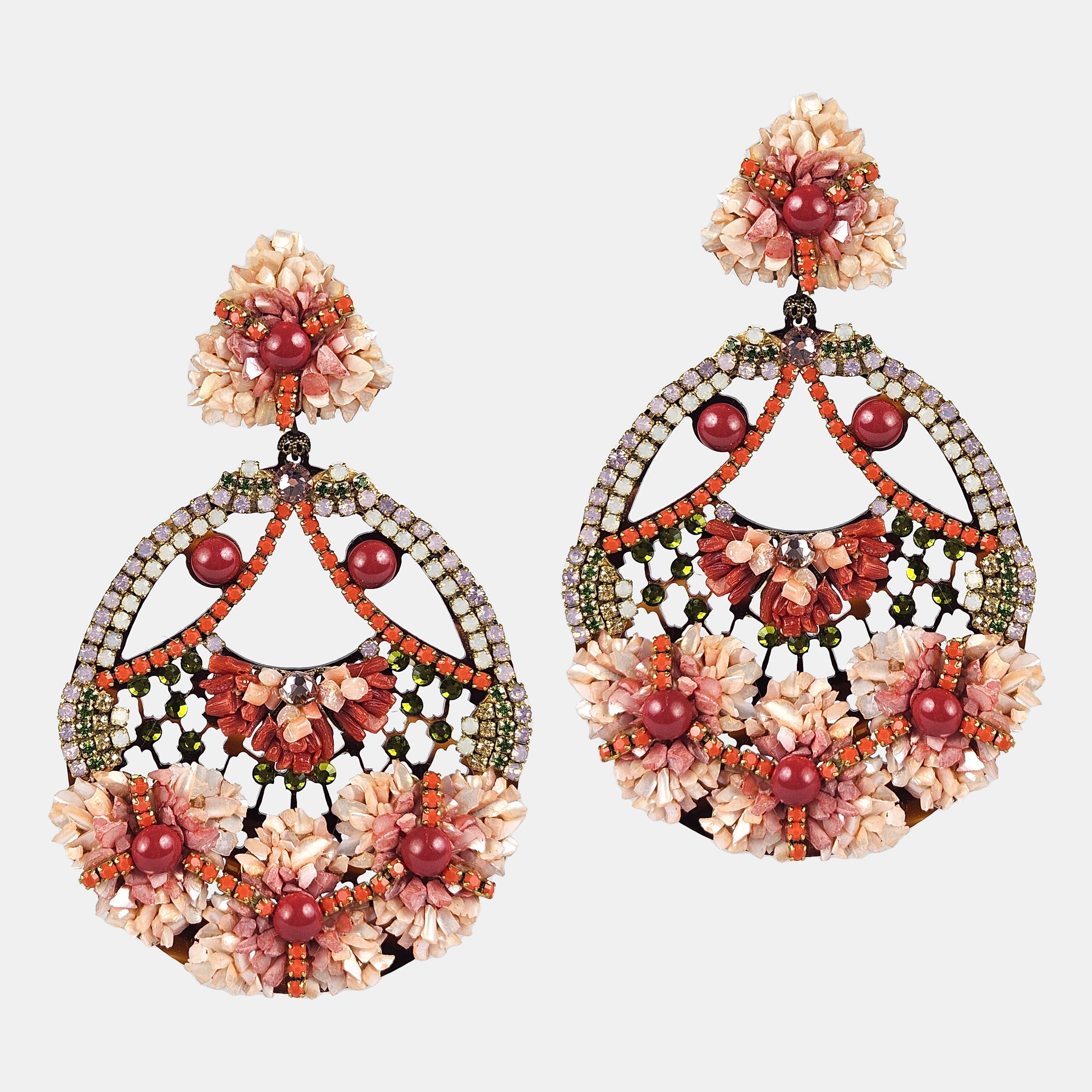 Dublos mother-of-pearl spring earrings 