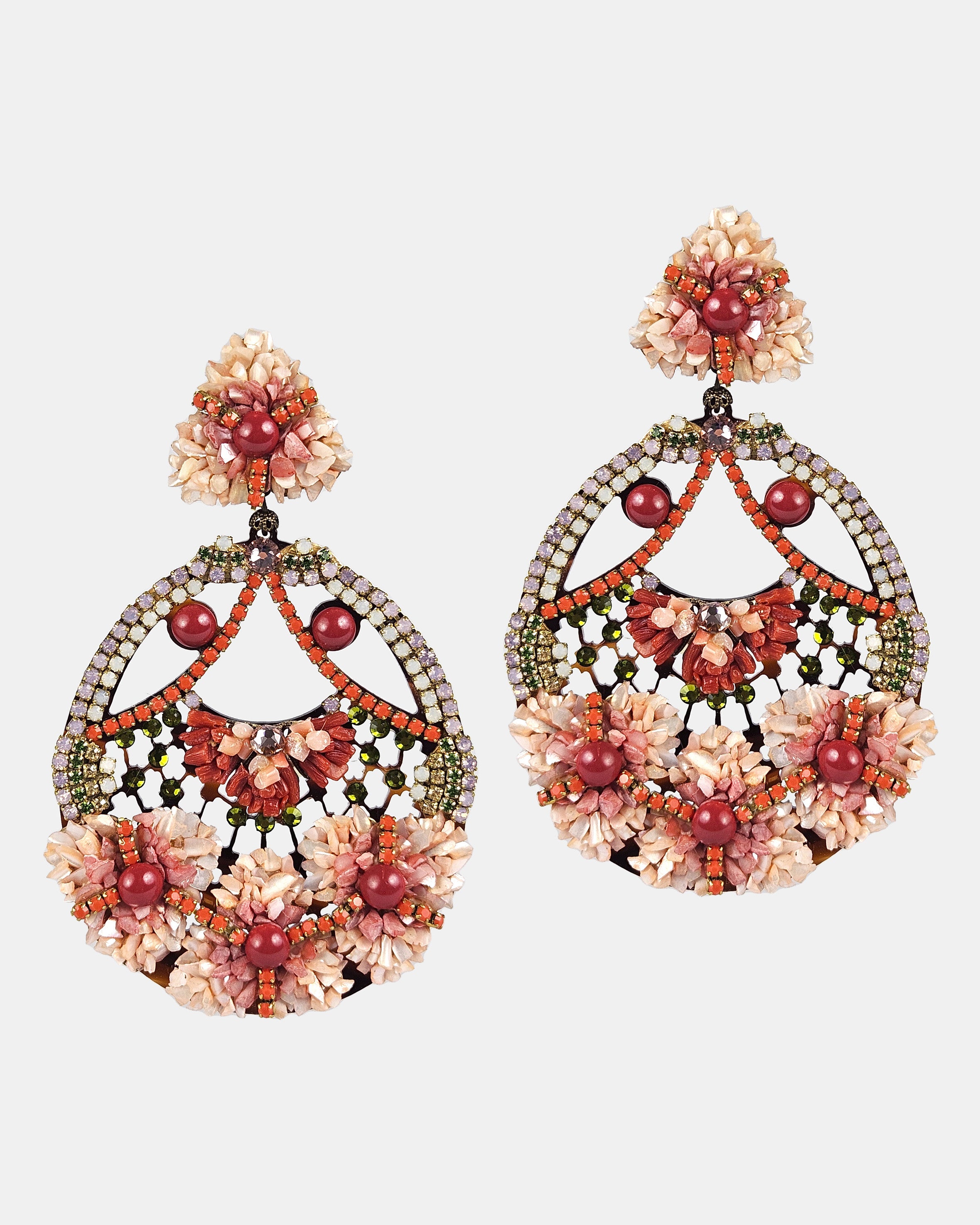 Dublos mother-of-pearl spring earrings 
