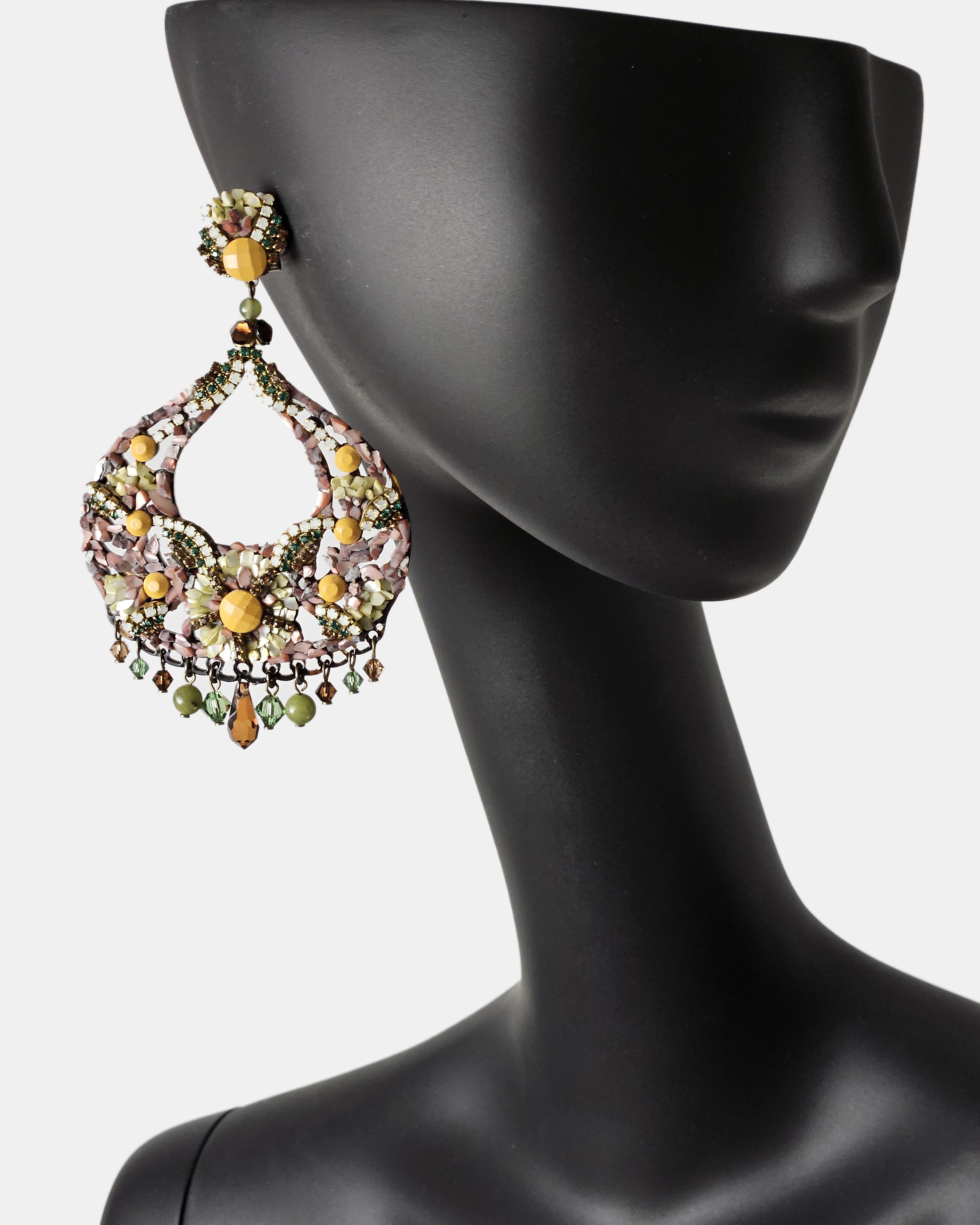 Dublos mother-of-pearl autumn earrings