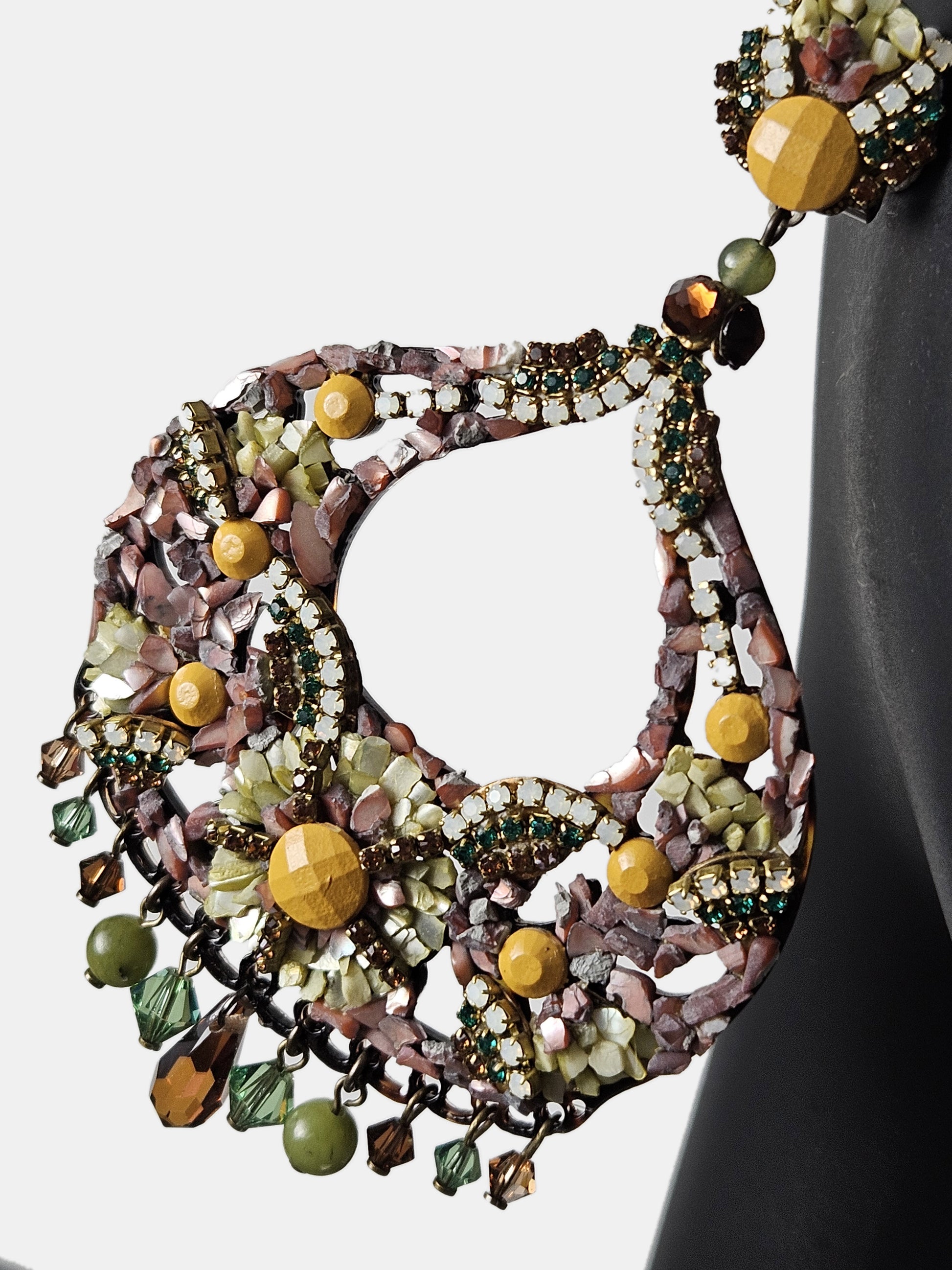 Dublos mother-of-pearl autumn earrings