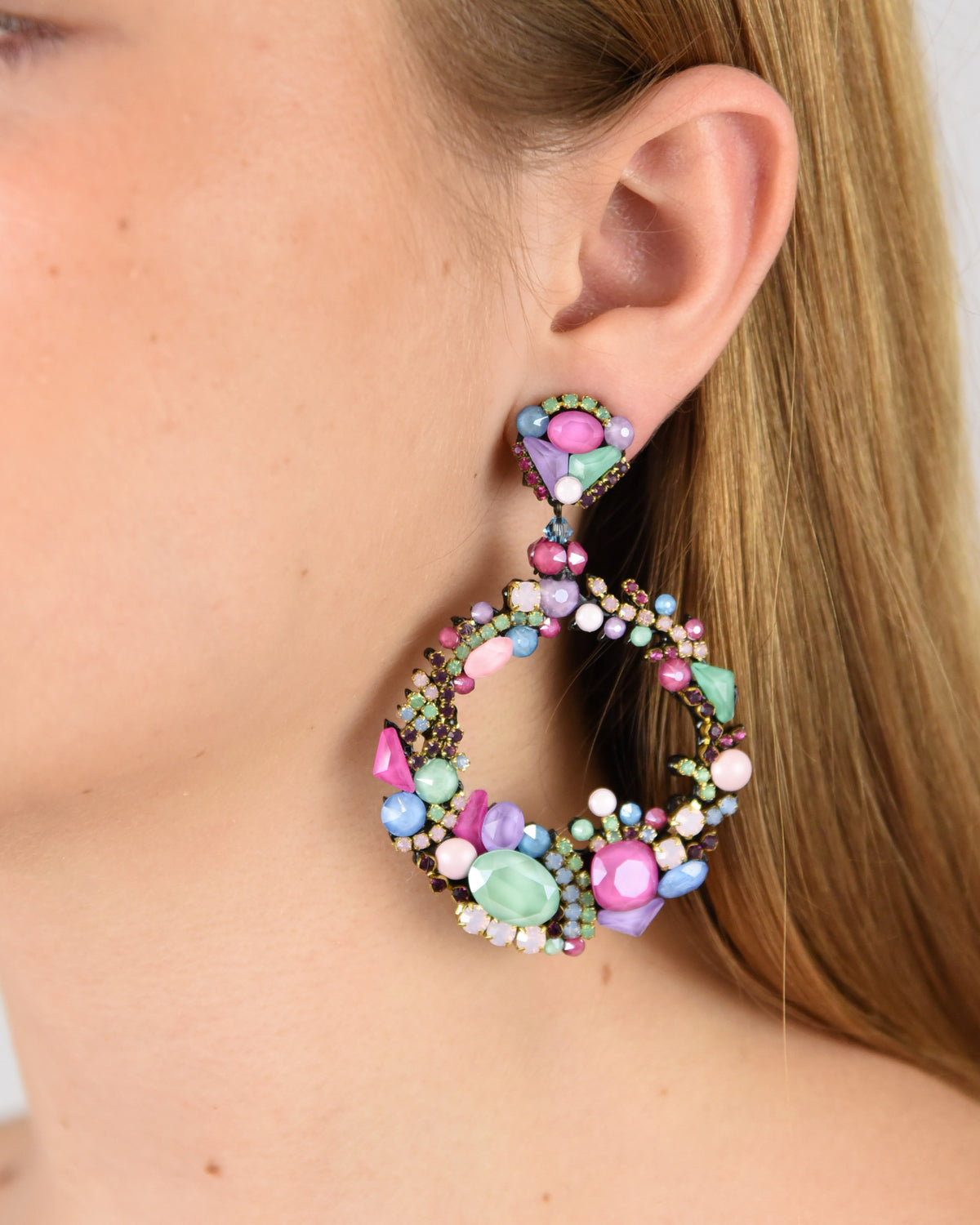 Glazed hoop earrings 
