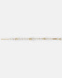 pulsera Livia de Maria e Luisa Jewels en plata 925 chapada en oro con perlas y cristales transparentes en talla marquesa.