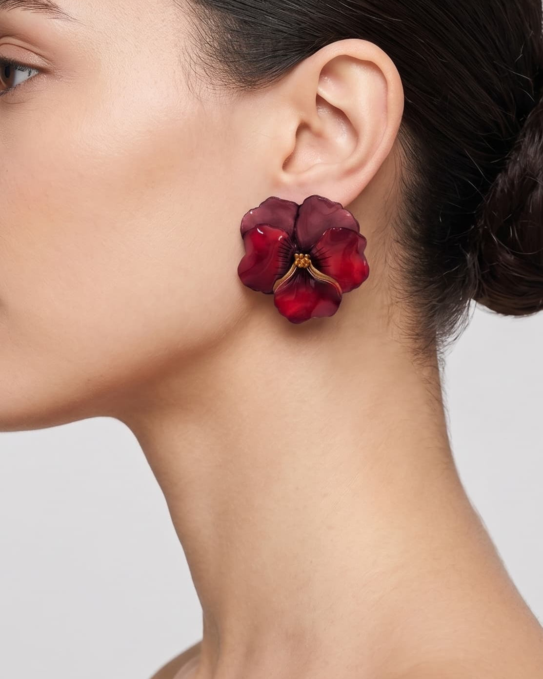 Pendientes Pensée Rubis