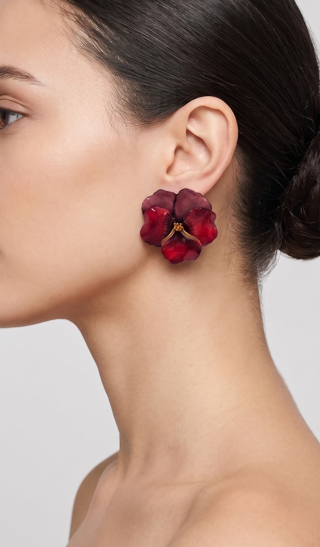 Pendientes Pensée Rubis