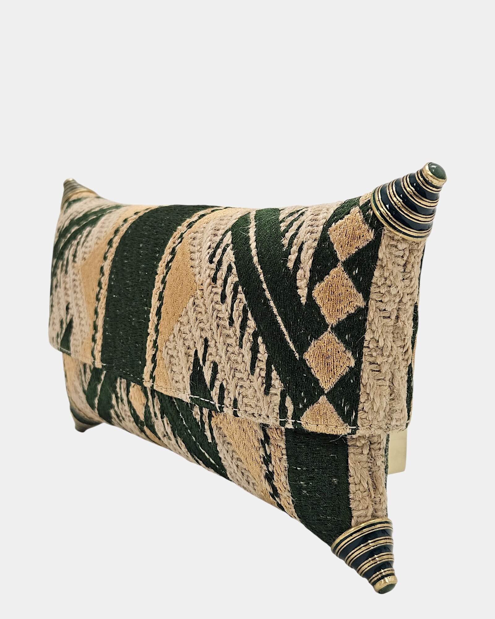 CLUTCH MARTHA GREEN AND GOLD