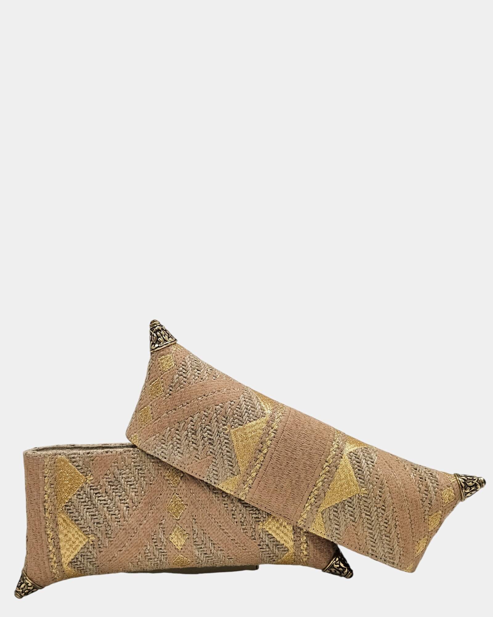 CLUTCH MARTHA RAFFIA GOLD