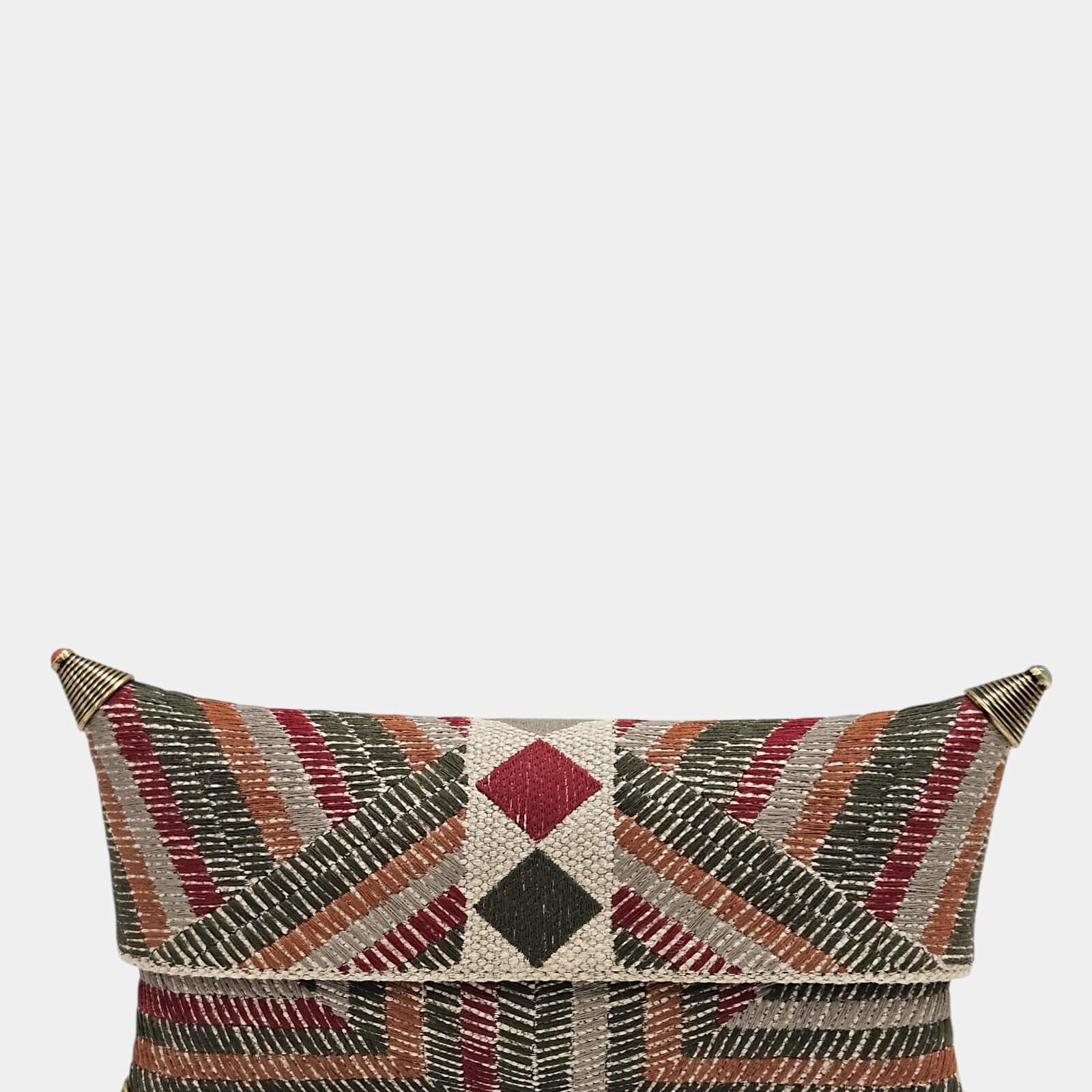 CLUTCH ROCHELA BURGUNDY & GREEN