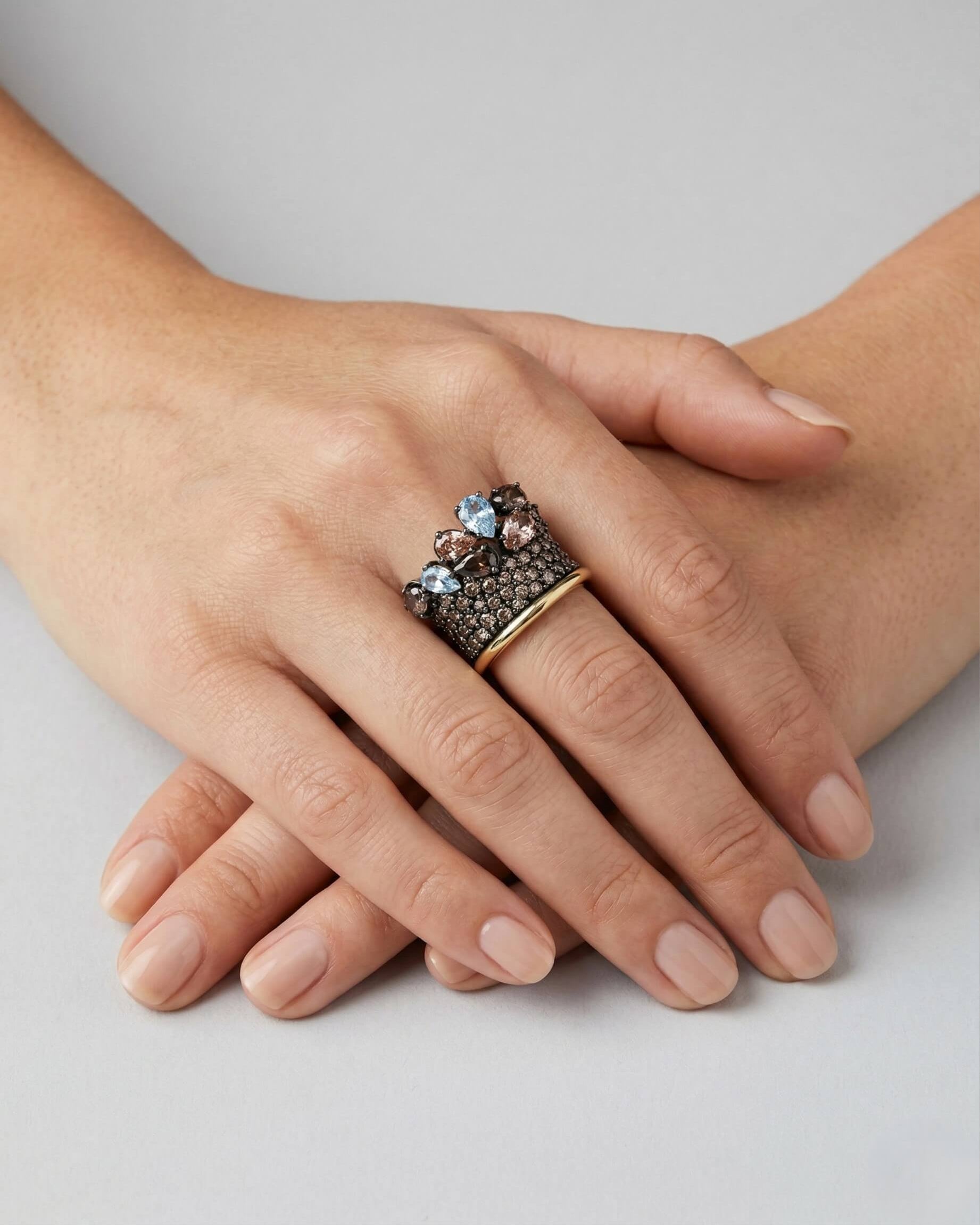 Anillo Samba plata y circonitas