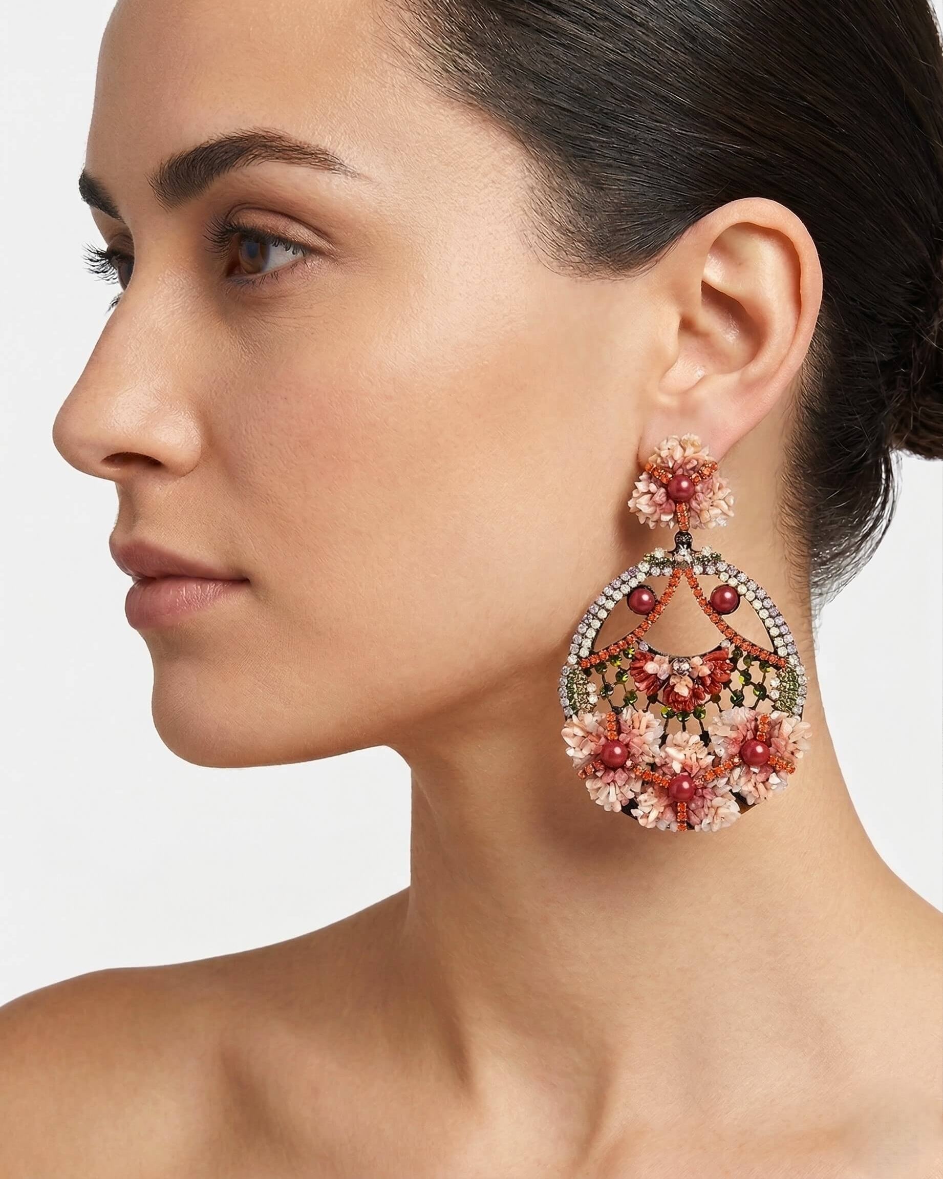 Dublos mother-of-pearl spring earrings 