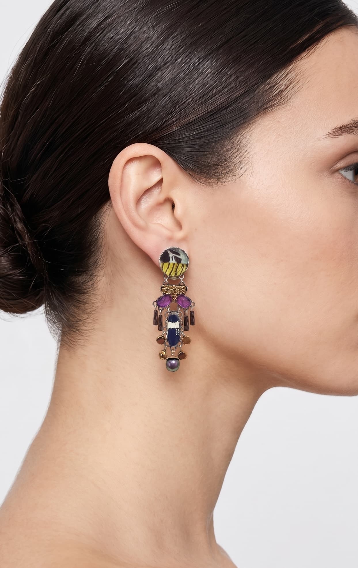 Pendientes Crisálida Violeta