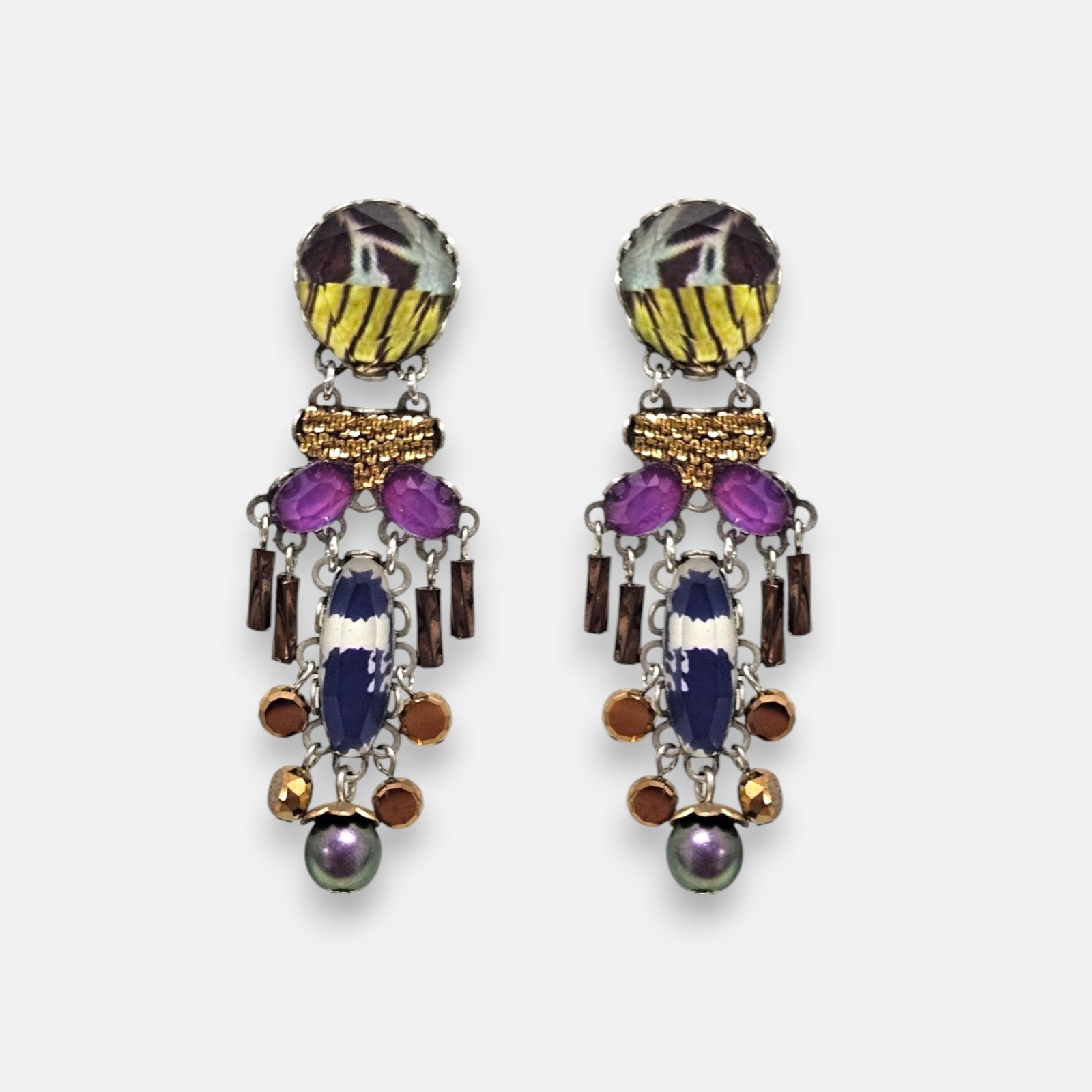 Pendientes Crisálida Violeta