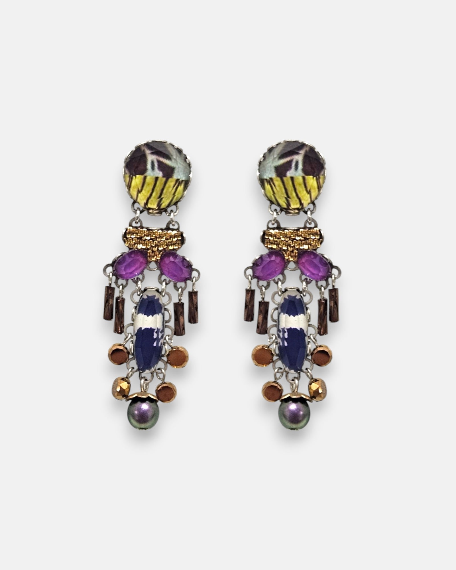 Violet Chrysalis Earrings