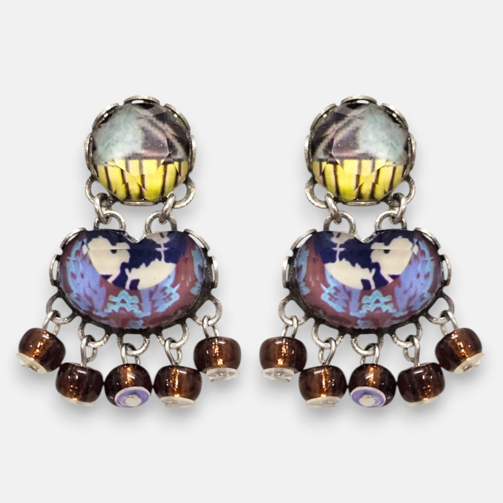 Pendientes Medusa Malva