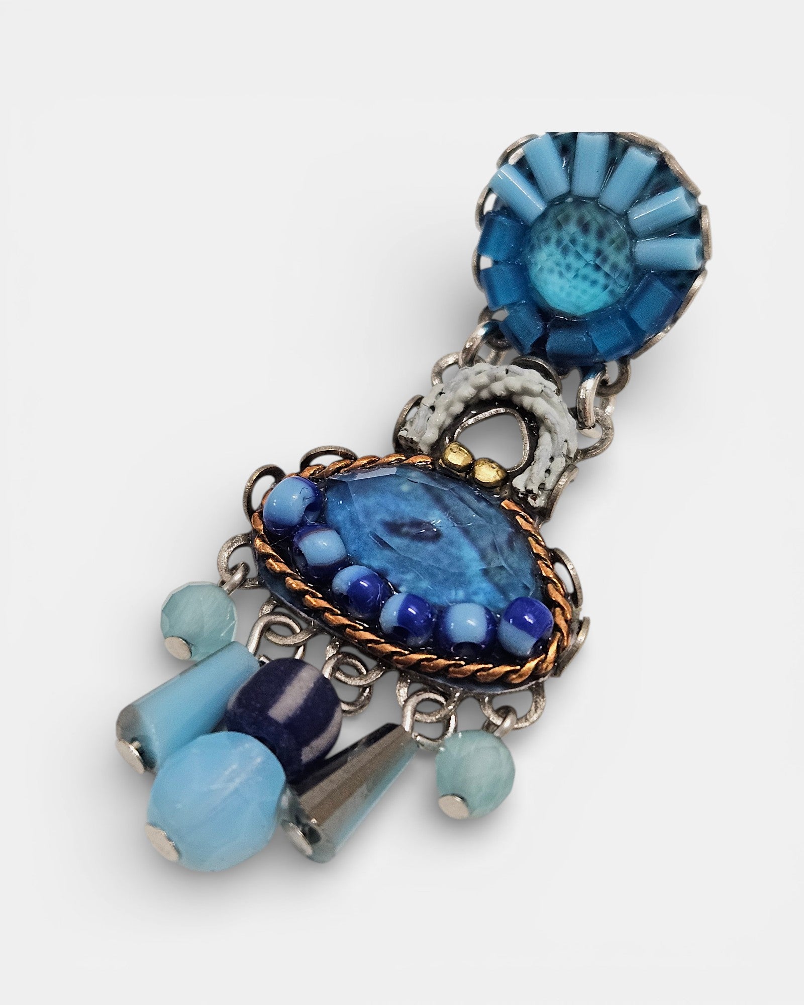 Pendientes largos azules Horizon