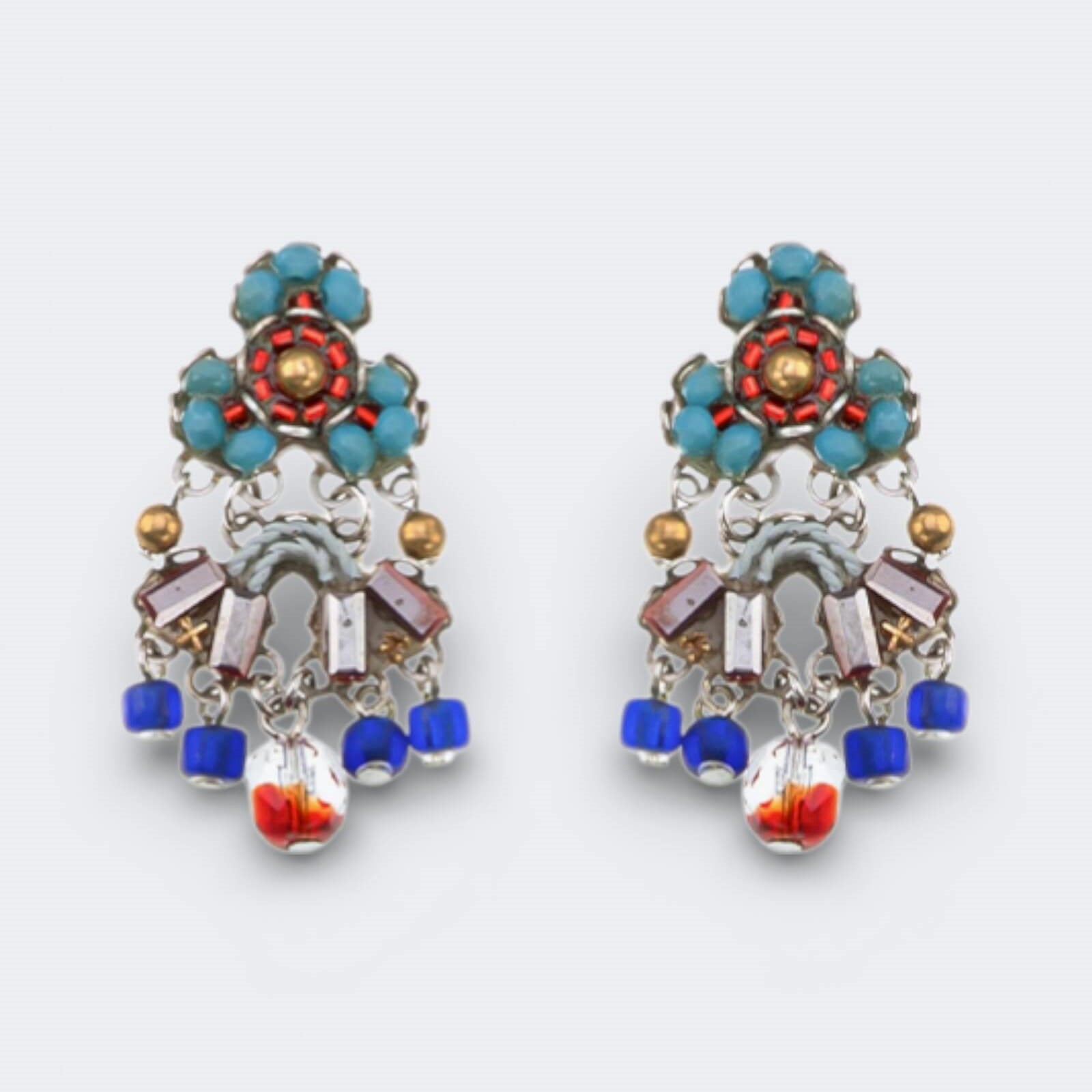 Pendientes artesanales azules Radiance