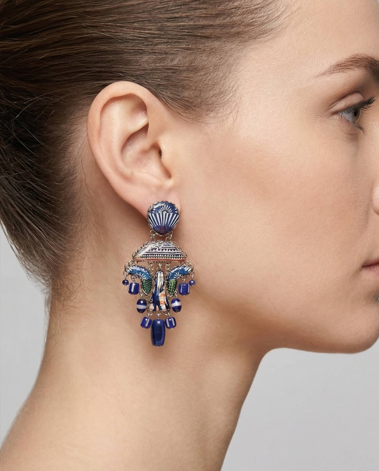 Pendientes candelabro artesanal Naxos